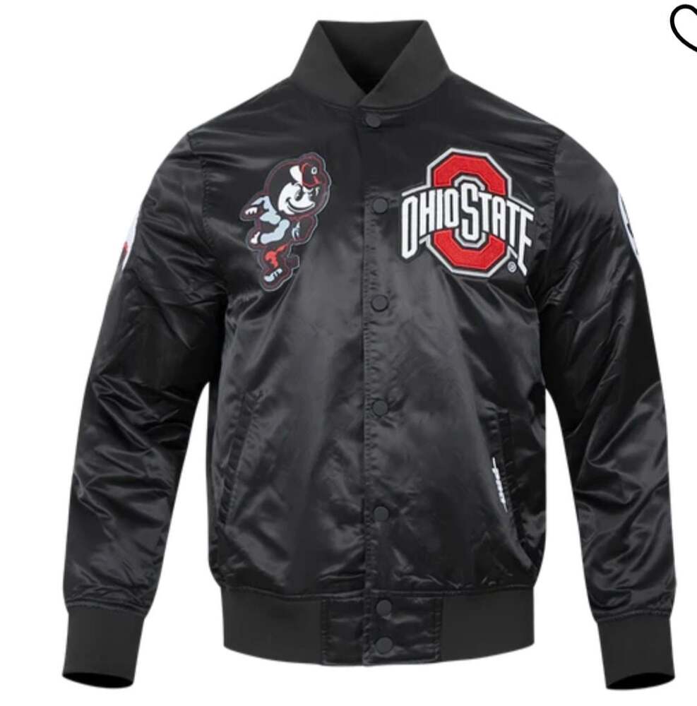 Ohio State Buckeyes Men's Black Pro Standard NCAA Classic Satin Jacket